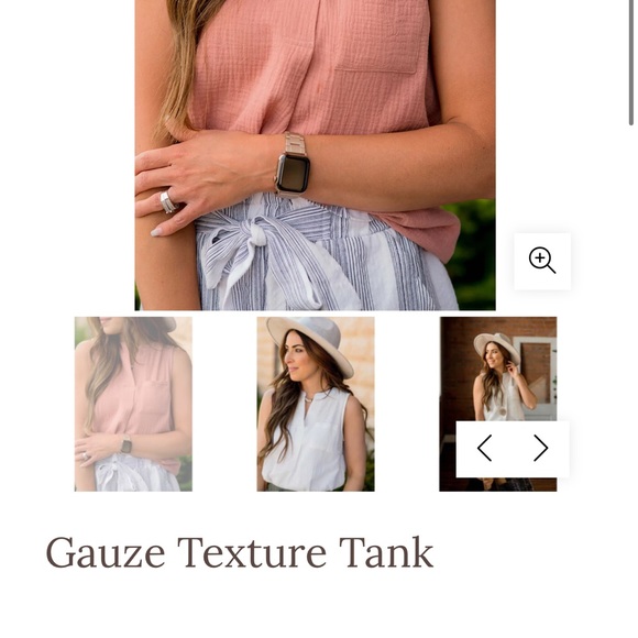 Light orange gauze tank - Picture 4 of 4